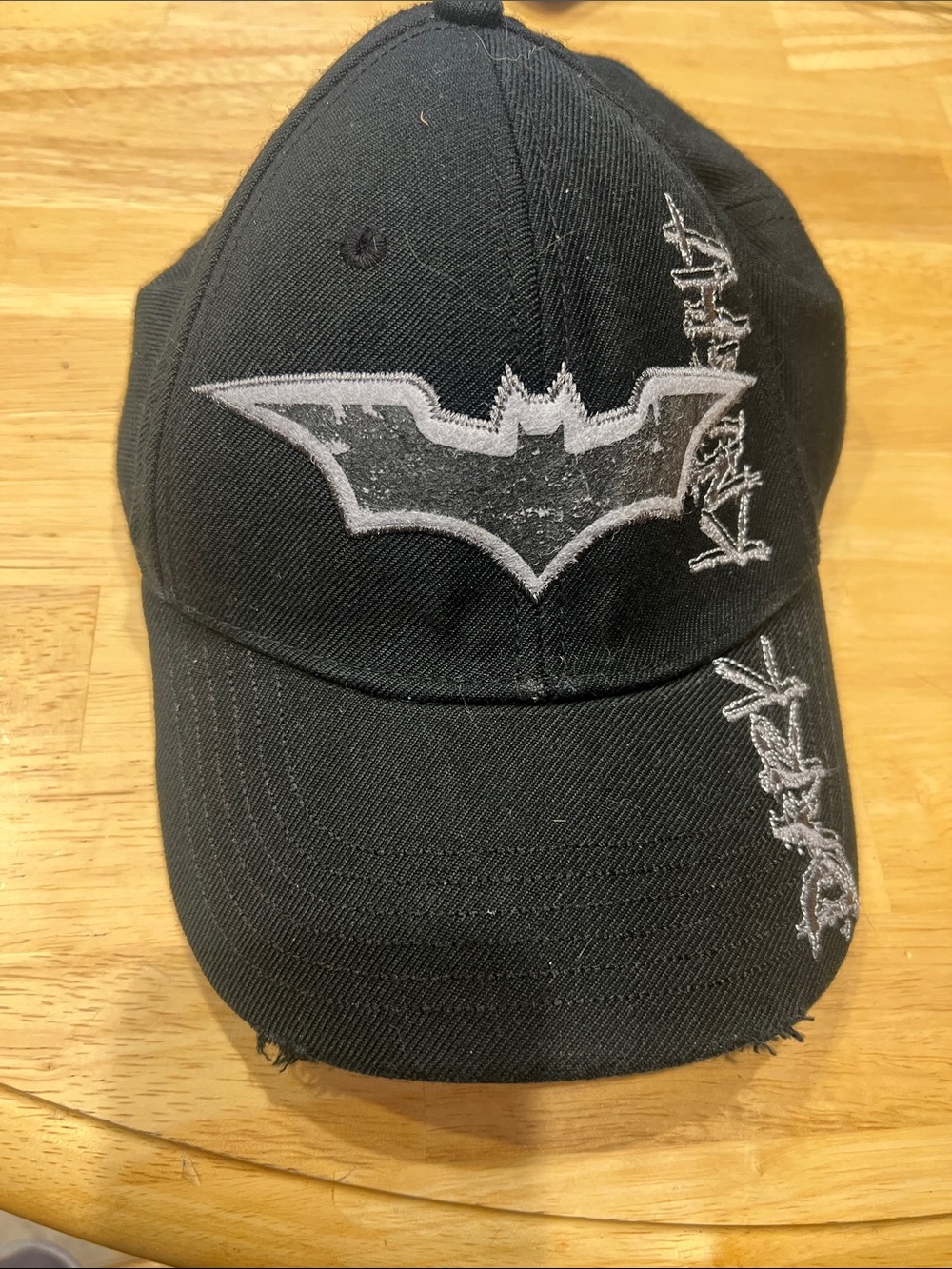 DC comics Batman distressed Black Baseball Cap with Bat